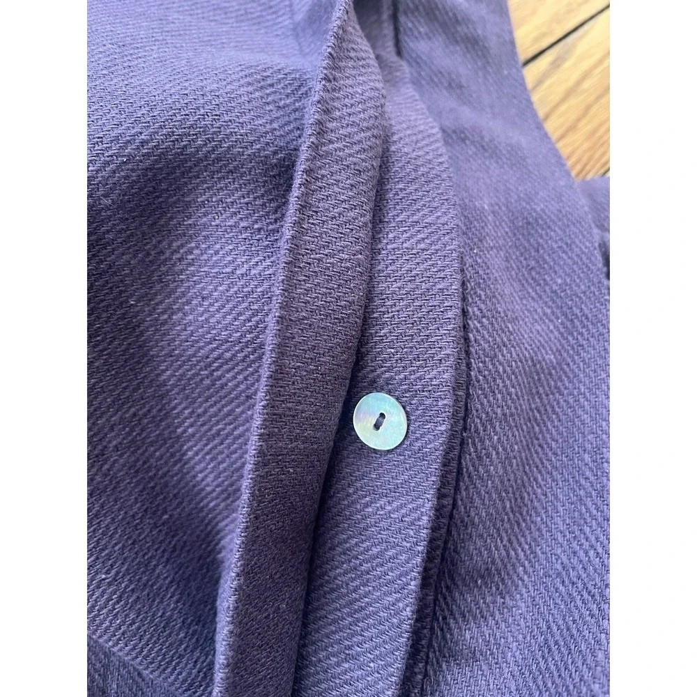 Ralph Lauren Surrey Garden Purple‎ Euro Sham Plum Hemstitch Linen Cotton 26x26